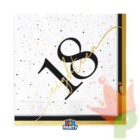 TOVAGLIOLI HAPPY BIRTHDAY PRESTIGE 18 ANNI 33X33CM 16PZ
