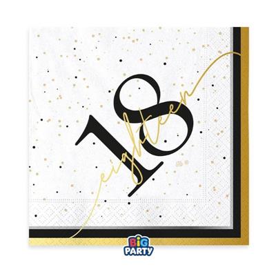 TOVAGLIOLI HAPPY BIRTHDAY PRESTIGE 18 ANNI 33X33CM 16PZ
