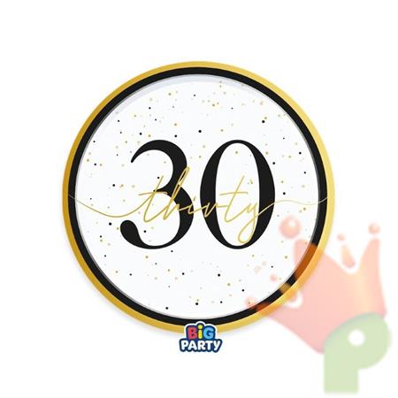 PIATTI HAPPY BIRTHDAY PRESTIGE 30 ANNI 18CM 6PZ