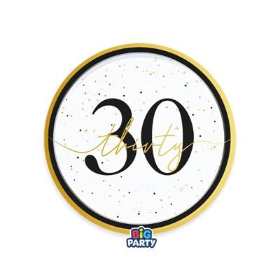PIATTI HAPPY BIRTHDAY PRESTIGE 30 ANNI 18CM 6PZ