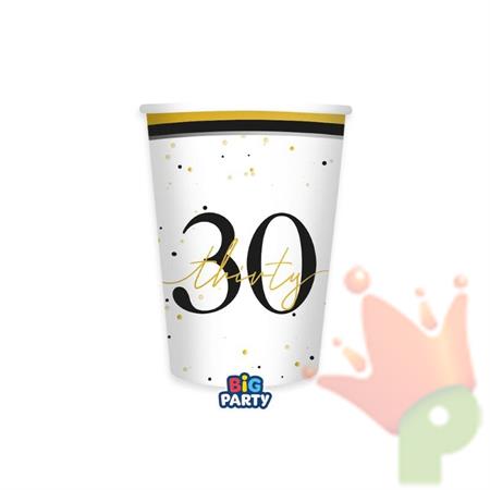 BICCHIERI HAPPY BIRTHDAY PRESTIGE 30 ANNI 250CC 6PZ