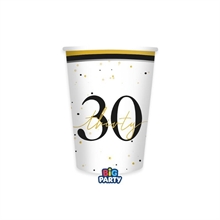 BICCHIERI HAPPY BIRTHDAY PRESTIGE 30 ANNI 250CC 6PZ