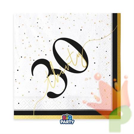 TOVAGLIOLI HAPPY BIRTHDAY PRESTIGE 30 ANNI 33X33CM 16PZ