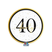 PIATTI HAPPY BIRTHDAY PRESTIGE 40 ANNI 18CM 6PZ