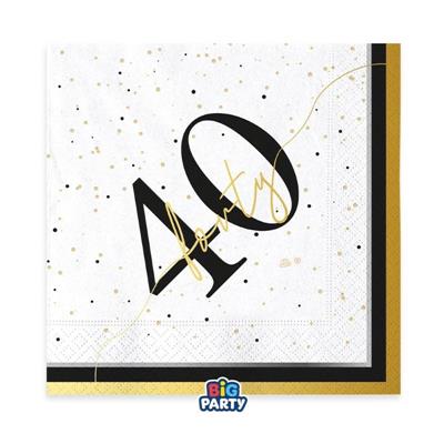 TOVAGLIOLI HAPPY BIRTHDAY PRESTIGE 40 ANNI 33X33CM 16PZ