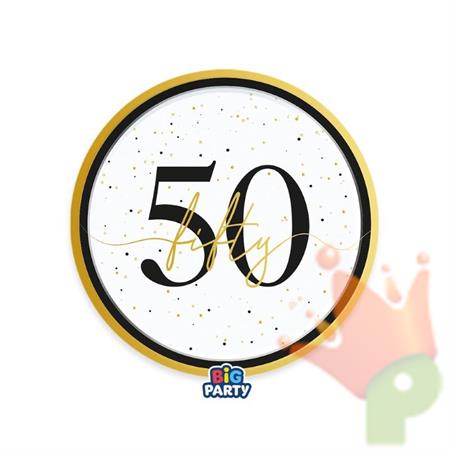 PIATTI HAPPY BIRTHDAY PRESTIGE 50 ANNI 18CM 6PZ