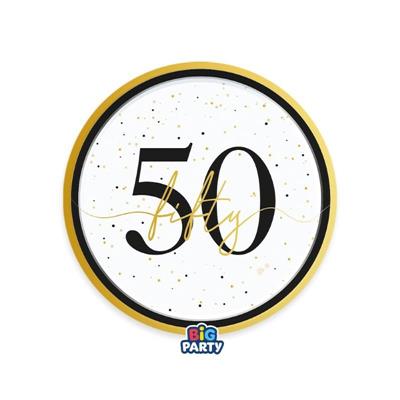 PIATTI HAPPY BIRTHDAY PRESTIGE 50 ANNI 18CM 6PZ