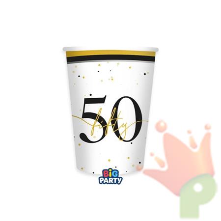 BICCHIERI HAPPY BIRTHDAY PRESTIGE 50 ANNI 250CC 6PZ