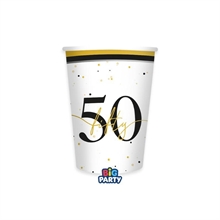 BICCHIERI HAPPY BIRTHDAY PRESTIGE 50 ANNI 250CC 6PZ