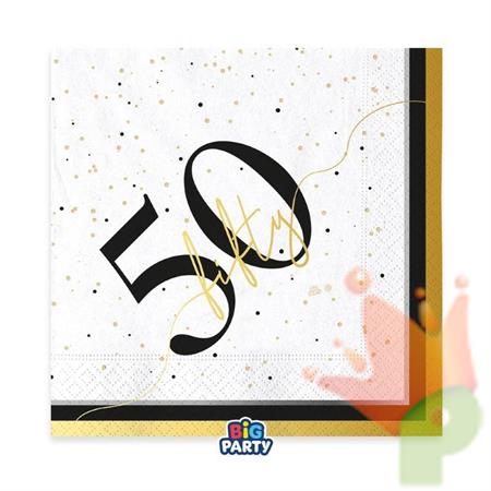 TOVAGLIOLI HAPPY BIRTHDAY PRESTIGE 50 ANNI 33X33CM 16PZ