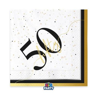 TOVAGLIOLI HAPPY BIRTHDAY PRESTIGE 50 ANNI 33X33CM 16PZ