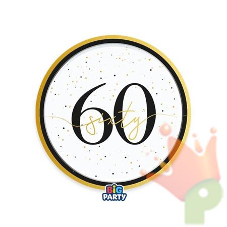PIATTI HAPPY BIRTHDAY PRESTIGE 60 ANNI 18CM 6PZ