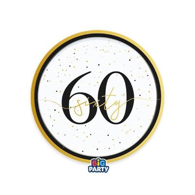 PIATTI HAPPY BIRTHDAY PRESTIGE 60 ANNI 18CM 6PZ