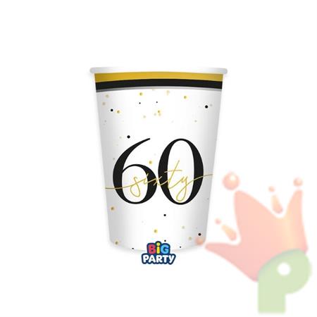 BICCHIERI HAPPY BIRTHDAY PRESTIGE 60 ANNI 250CC 6PZ