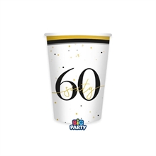 BICCHIERI HAPPY BIRTHDAY PRESTIGE 60 ANNI 250CC 6PZ