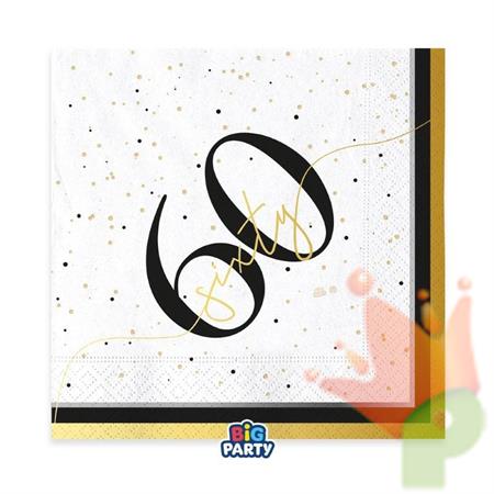 TOVAGLIOLI HAPPY BIRTHDAY PRESTIGE 60 ANNI 33X33CM 16PZ