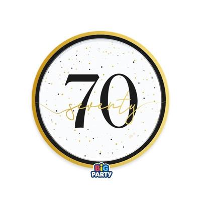 PIATTI HAPPY BIRTHDAY PRESTIGE 70 ANNI 18CM 6PZ