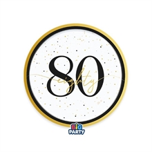 PIATTI HAPPY BIRTHDAY PRESTIGE 80 ANNI 18CM 6PZ