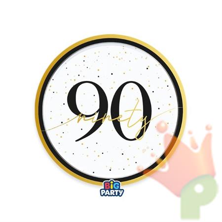 PIATTI HAPPY BIRTHDAY PRESTIGE 90 ANNI 18CM 6PZ
