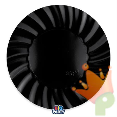 PIATTI WAVY NERO 30CM 6PZ