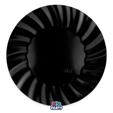 PIATTI WAVY NERO 30CM 6PZ