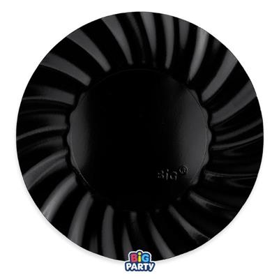 PIATTI WAVY NERO 30CM 6PZ