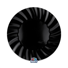 PIATTI WAVY NERO 25CM 6PZ
