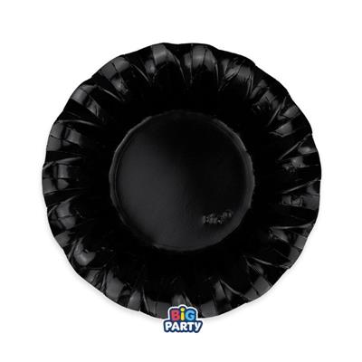 PIATTI FONDI WAVY NERO 24CM 6PZ