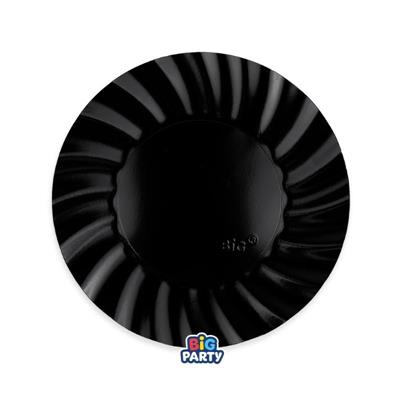 PIATTI WAVY NERO 20CM 6PZ