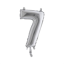 PALLONCINO NUMERO 7 ARGENTO 36CM