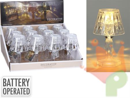 MINI LAMPADA LED TRASPARENTE 11 CM A BATTERIA
