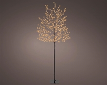 ALBERO NERO LUMINOSO IN PVC 480 MICROLED BIANCO CALDO H.150CM