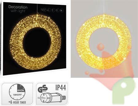CORONA DI NATALE 960 LED BIANCO CALDO Ø 38 CM