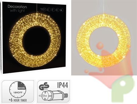CORONA DI NATALE 1440 LED BIANCO CALDO Ø 50 CM