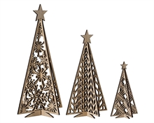 ALBERO DI LEGNO CON STELLA 3 ASSORTITI