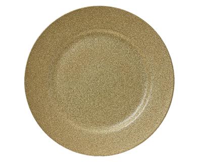 PIATTO DECORATIVO IN PP ORO GLITTER 33 CM
