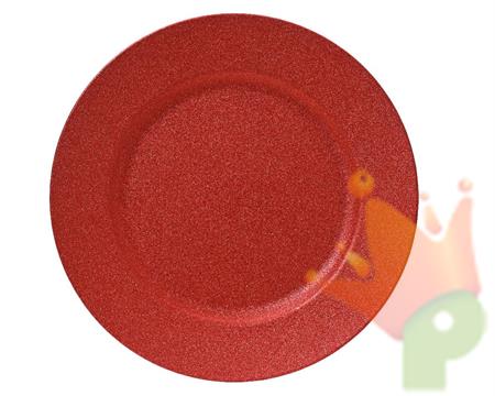 PIATTO DECORATIVO IN PP ORO GLITTER 33 CM