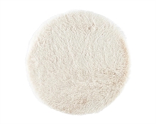 TAPPETO ROTONDO IN PELLICCIA SINTETICA CREMA 38XH.2 CM