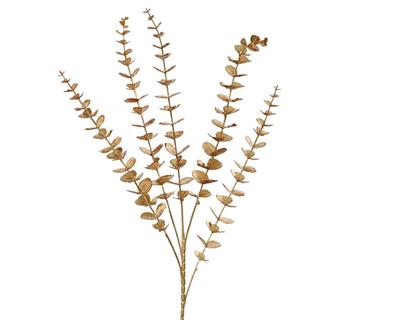 RAMO EUCALIPTO IN PLASTICA ORO H.85 CM