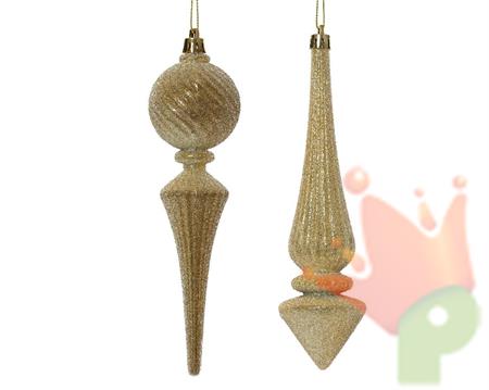 PENDENTE IN POLISTIROLO ORO 19,5X4,8 CM 1 PZ ASSORTITO
