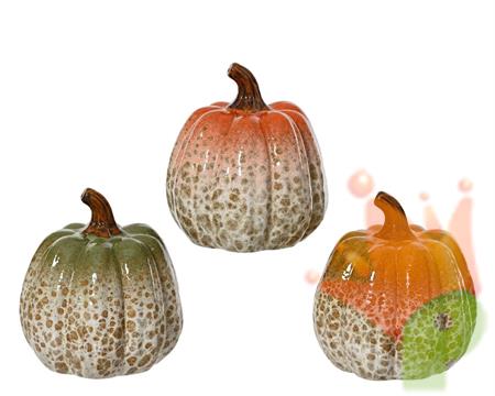 ZUCCA IN CERAMICA SMALTATA H.14,6X13,5 CM ASSORTITA
