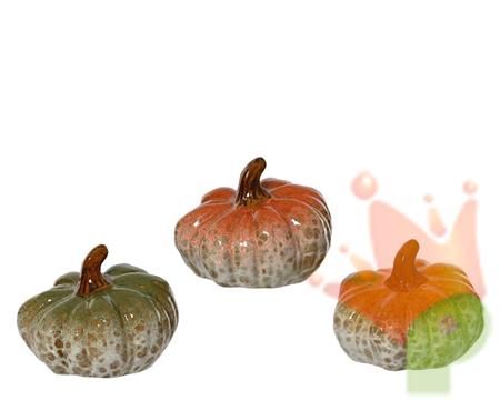 ZUCCA IN CERAMICA SMALTATA H.8,6X11,2X10,3  CM ASSORTITA