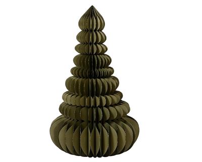DECORAZIONE ALBERO IN CARTA NIDO D'APE VERDE ROSMARINO 105X160CM
