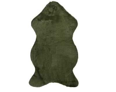 TAPPETO IN PELLICCIA SINTETICA VERDE 90X50X2,5CM