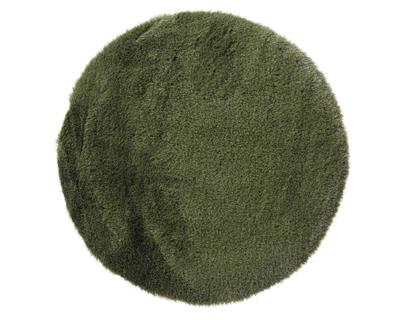 TAPPETO ROTONDO IN PELLICCIA SINTETICA VERDE 38XH.2,5 CM