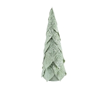 ALBERO DI NATALE DI FOGLIE VERDE GLITTER H.34X11 CM