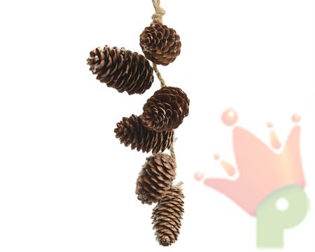 PENDENTE CORDA CON PIGNE 20X7,5X2,5 CM