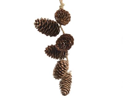 PENDENTE CORDA CON PIGNE 20X7,5X2,5 CM