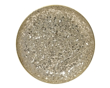 PIATTO DECORATIVO ORO E ARGENTO 29XH.3 CM