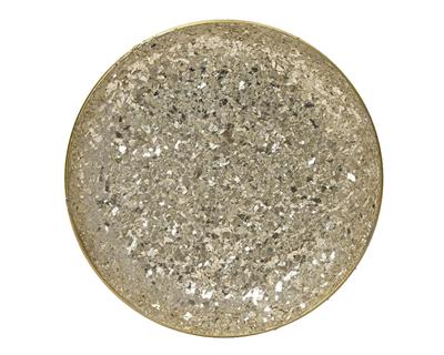 PIATTO DECORATIVO ORO E ARGENTO 29XH.3 CM